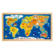 Drevené puzzle Mapa sveta